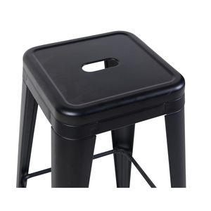 Ensemble de 2 tabourets de bar sans dossier en métal de 24 pouces, non empilables, avec montage facile et design peu encombrant - Product Image 3