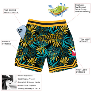 Pantalones Cortos de Baloncesto para Hombre de Alta Calidad, Personalizados, Transpirables, de Secado Rápido, con Logotipo Impreso por Sublimación, 100% Poliéster - Product Image 4