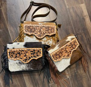 Bolso Bandolera de Cuero Genuino con Flecos, Hecho a Mano, Estilo Occidental, Multifuncional, para Mujer - Product Image 4