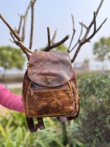 Nuevo diseño Crunch Mochila de cuero Elegante Multi Usos Bolsas Venta caliente Mochila de cuero real Venta al por mayor Producto a granel - Product Image 2