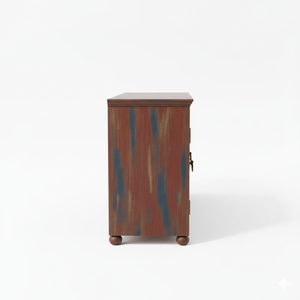 Top Selling Luxury Handcrafted Solid Wood 4 Door Floral Panel <b>Sideboard</b> with Dual Finish for Home Available for Worldwide Supply - Product Image 3