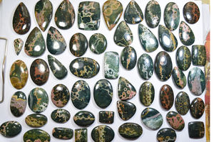 Jaspe oceánico natural auténtico en cabujón, piedras preciosas al por mayor de origen ético para la fabricación de joyas desde Jaipur - Product Image 3