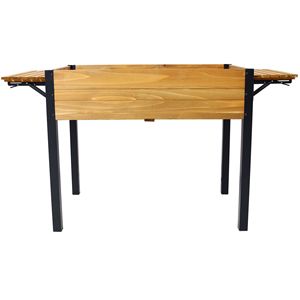 Estante de Almacenamiento Plegable con Patas Metálicas, Jardinera Elevada de Madera para Cultivar Hierbas Frescas, Vegetales, Macetas y Jardineras - Product Image 2