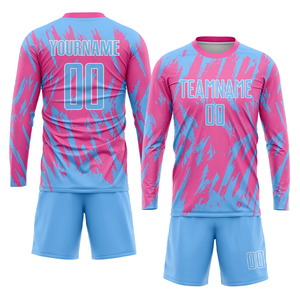 ชุดเสื้อฟุตบอลเทรนด์ใหม่ ชุดฟุตบอลแบบกำหนดเอง ชุดทีมทันสมัย ผ้าโพลีเอสเตอร์ 100% แห้งเร็ว รับผลิตตามสั่ง ขายส่งจำนวนมาก - Product Image 2