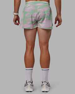 Shorts de course pour hommes à taille élastique, séchage rapide, style sportif, 100 % polyester, taille mi-haute, longueur courte, imprimé par sublimation - Product Image 3