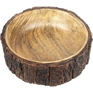 Handcrafted Mango <b>Wood</b> Spiral Carved Centerpiece Bowl - Wholesale - Product Image 2