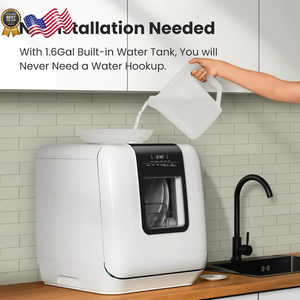 เครื่องล้างจานแบบตั้งโต๊ะแบบพกพาพร้อมถังเก็บน้ำในตัวขนาด 6 ลิตร - Product Image 2