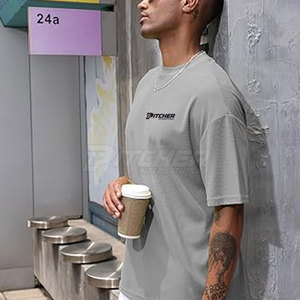 Camiseta Extra Grande para Hombre, Corte Holgado, Estilo Urbano Contemporáneo, Tela de Algodón Suave, Cómoda para Uso Diario Informal - Product Image 3