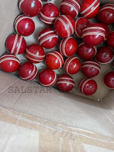 Pelota de Cricket de Cuero de Colores Fluorescentes Duraderos al por Mayor, 156 g, Pelotas de Liga de Club, Logotipo Personalizado, Promocional, Directo de Fábrica - Product Image 3
