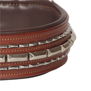 Collar de Perro de Cuero Genuino Resistente con Tachuelas, Extra Ancho, Acolchado, Ajustable, Duradero, Premium, para Perros, Ajuste Cómodo - Product Image 3