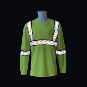 Hi Vis Construction Short Sleeve Winter Workwear <b>Reflective</b> Safety <b>Top</b> T-Shirt with <b>Reflective</b> Tape Security Work Wear Shirt - Product Image 1
