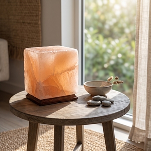 Lámpara de Sal del Himalaya Natural Cuadrada, Hecha a Mano, de Cristal de Sal, para Decoración de Sala de Estar y Dormitorio - Product Image 4