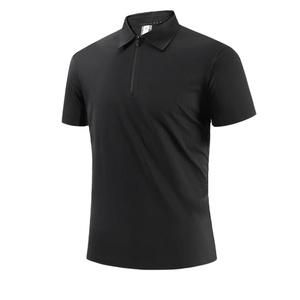 Polo Homme Taille Plus Couleur Unie 95% Coton 5% Spandex 220 Gsm 2X2 Côtes 2 Boutons Fente Tapping Respirant Décontracté - Product Image 1