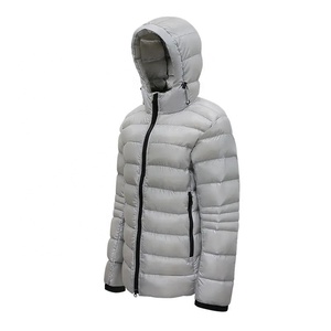 Chaqueta Acolchada Ligera con Capucha y Bordado para Hombre, Chaqueta de Invierno con Cierre, Resistente al Viento, Forro Polar para Exteriores - Product Image 3