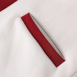 Sigma Thita Winter <b>White</b> & Crimson Merino Wool Varsity <b>Cardigan</b> Front Sorority Inspired Crewneck Knit Casual Campus Style - Product Image 6