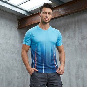 Camiseta Deportiva Personalizada TESSUTO para Hombre, Cuello Redondo, Raglán, Estampado de Rayas Diagonales, Sublimación, Secado Rápido, para Entrenamiento en Equipo - Product Image 3