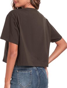 Camiseta Corta Personalizada para Mujer, 100% Algodón, Corte Ajustado, Estilo Baby Tee, Cuello Redondo, Informal, Verano, con Logotipo Personalizado - Product Image 3
