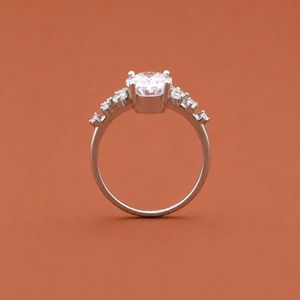 Sterling Silver With Oval <b>Diamond</b> <b>Simulated</b> Engagement Solitaire Ring Gift For Her - Product Image 4