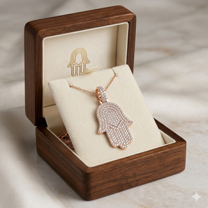 Joyería de Moda con Diseño Atractivo, Regalo de Boda, 10 CTS, Plata 925, Chapado en Oro Rosa, Hamsa Personalizada con Diamantes Cultivados en Laboratorio VVS-VS - Product Image 6