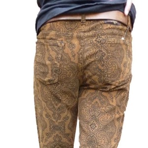 Pantalon décontracté évasé pour homme en toile 100 % coton imprimé, taille mi-haute, respirant, écologique, léger – Meilleure vente en ligne - Product Image 4