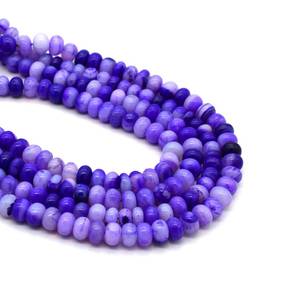 Natural Dark Blue Opal Smooth Rondelle Loose Gemstone <b>Beads</b> 7-8MM Polished Opal <b>Stone</b> Large Hole <b>Beads</b> for Jewelry Making Bulk - Product Image 4