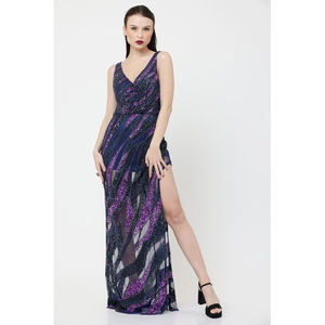 Robe de soirée longue pour femme avec fente haute, design élégant |   Robe de soirée élégante |   Tenue élégante pour événement de mode, robe de qualité supérieure. - Product Image 1