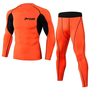 Conjunto de Rashguard Deportivo Ajustado para Hombre, Ropa Deportiva Transpirable para Entrenamiento - Product Image 1