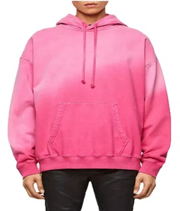 เสื้อฮู้ดผู้ชายน้ำหนักมากทำจากผ้าฝ้ายฟอกสีกรดออกแบบได้ตามต้องการ - Product Image 1