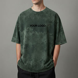 เสื้อยืดสตรีทแวร์ผ้าฝ้ายคุณภาพสูงแบบเปล่า ตัดเย็บพิเศษทรงโอเวอร์ไซส์ ไหล่ตก พิมพ์ลายคุณภาพสูง เนื้อผ้าหนา - Product Image 1