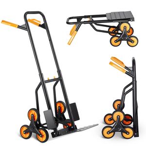 Carrello Saliscale Pieghevole Robusto con Doppia Maniglia, Capacità 200 kg, in PP, per Trasporto - Product Image 1
