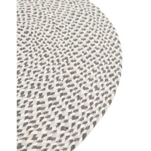 Round Geometric Jute Area Rug With Rubber Backing Modern Flat Weave Living Room Floor <b>Mat</b> Non <b>Slip</b> Home Decor - Product Image 3