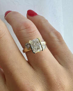 IGI/GIA Lab Grown Cut Diamond Unisex Fino Oro blanco Boda/Anillo de compromiso Vintage 14K Amarillo para fiesta de aniversario-Digno - Product Image 2