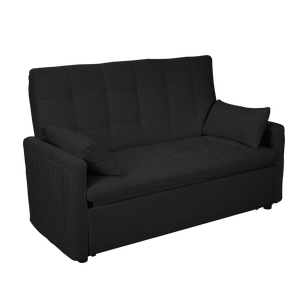 Sofá cama convertible de gran tamaño de 61 pulgadas, sofá de 2 plazas con bolsillos, respaldo ajustable y almohadas - Product Image 1