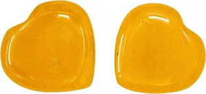 Cristal de Jaspe Amarillo Natural de 30 mm, Corazón Tallado y Pulido, Gema, Arte Popular, Mini Artesanía en Piedra, Recuerdos, Feng Shui, Flor - Product Image 2