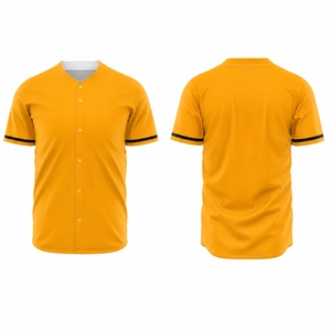 Maillot de baseball pour adulte 100% polyester respirant, séchage rapide, antibactérien, col en V, coupe courte, personnalisable, qualité supérieure, durable - Product Image 2