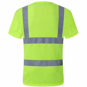 T-shirt de sécurité haute visibilité pour homme Econex Sports avec bandes réfléchissantes, séchage rapide, poche, polyester, vêtements de travail - Product Image 2