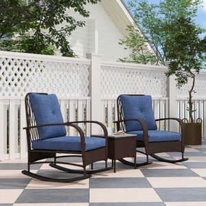 Set di Mobili da Giardino in Vimini, Sedia a Sdraio in Rattan, Set da Giardino - Product Image 1