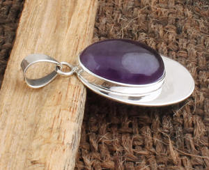 Collar de Plata de Ley 925 con Baño de Platino y Amatista Natural Vintage, Gema Púrpura Intenso AAA, Piedra de Nacimiento de Febrero - Product Image 2