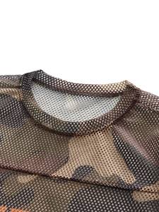 Camiseta de Fútbol Americano Personalizada con Malla de Camuflaje y Pedrería, Estilo Urbano, Transpirable, de Poliéster, Talla Grande, Uniforme de Equipo, Producción OEM - Product Image 4