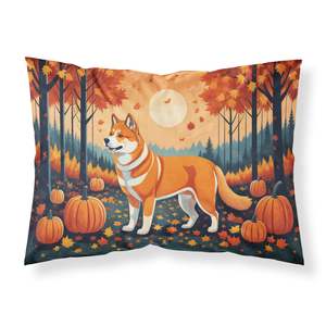 ปลอกหมอนมาตรฐาน Akita สำหรับฤดูใบไม้ร่วงน้ำหนักเบานุ่มพิเศษดูแลง่ายสำหรับตกแต่งปลอกหมอนอิงงานศิลปะ - Product Image 1