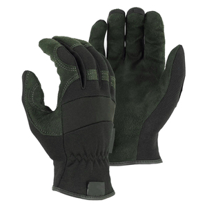 Gants de travail jaunes et noirs pour mécaniciens, robustes, paume synthétique renforcée, sangle de poignet réglable, gants utilitaires industriels - Product Image 4