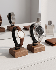 Atractivo Expositor de Relojes de Acrílico con Base de Madera: Diseño Excepcional - Product Image 3
