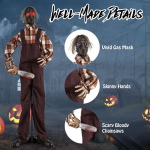 Decorazione Premium di Halloween: Uomo Animatronico Spaventoso con Luci e Suoni - Product Image 6
