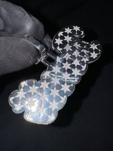 Custom <b>Silver</b> Moissanite Pendant Necklace with Iced Out Chain Hip Hop Style Letter <b>Charm</b> Pendant - Product Image 2