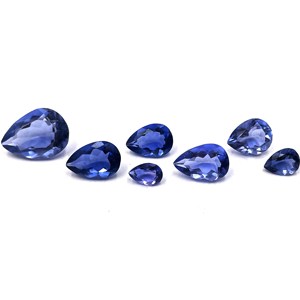 Pierre précieuse naturelle en fluorite bleue, taillée en poire et coussin, plusieurs tailles disponibles, pour fabricants de bijoux, vente en gros - Product Image 2