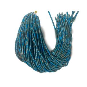 Perles naturelles en vrac pour la fabrication de bijoux, pierres précieuses turquoises, aquara, 12x3mm, livraison gratuite - Product Image 1