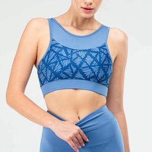 Ensemble de yoga pour femmes personnalisé à séchage rapide, taille élastique, col rond, couleur unie, logo sur le devant, ensemble 2 pièces - Product Image 6