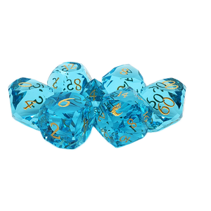 High quality stone <b>dice</b> crystal Aqua Glass crystal reiki healing gemstones Engraved custom <b>dice</b> set Vikings - Product Image 1