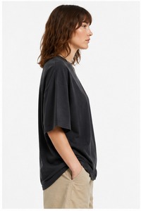 Custom Oversized Design Women's T-Shirt Dress Polyester/Cotton Solid Regular Fit <b>Butterfly</b> <b>Sleeve</b> Streetwear Embroidery Logo - Product Image 2