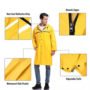 Traje Impermeable Largo con Capucha para Mujer, Desechable, Transpirable, Reflectante, para Viajes, Traje de Lluvia de Emergencia - Product Image 3